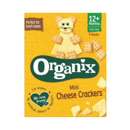 Organix Mini Cheese Crackers Multipack Toddler Snack 12 Months+ 4x20g
